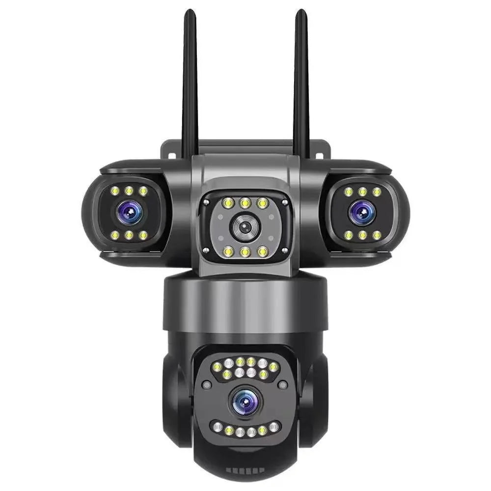 WiFi IP Camera Outdoor 12MP 6K Triple Lenses Triple Screens Waterproof Night Vision Home Security CCTV Video Surveillance Cam