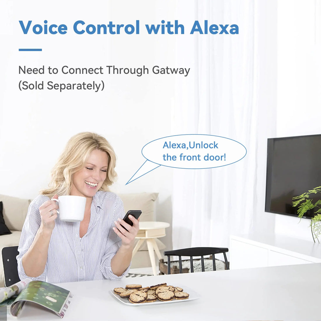 Smart Deadbolt Locks for Front Door Alexa WiFi