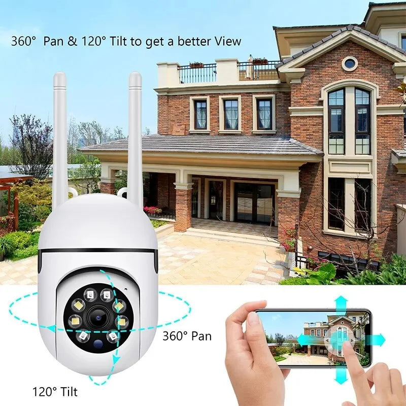 4K PTZ WiFi IP Camera Outdoor AI Human Tracking CCTV Audio Home Security Surveillance Camera