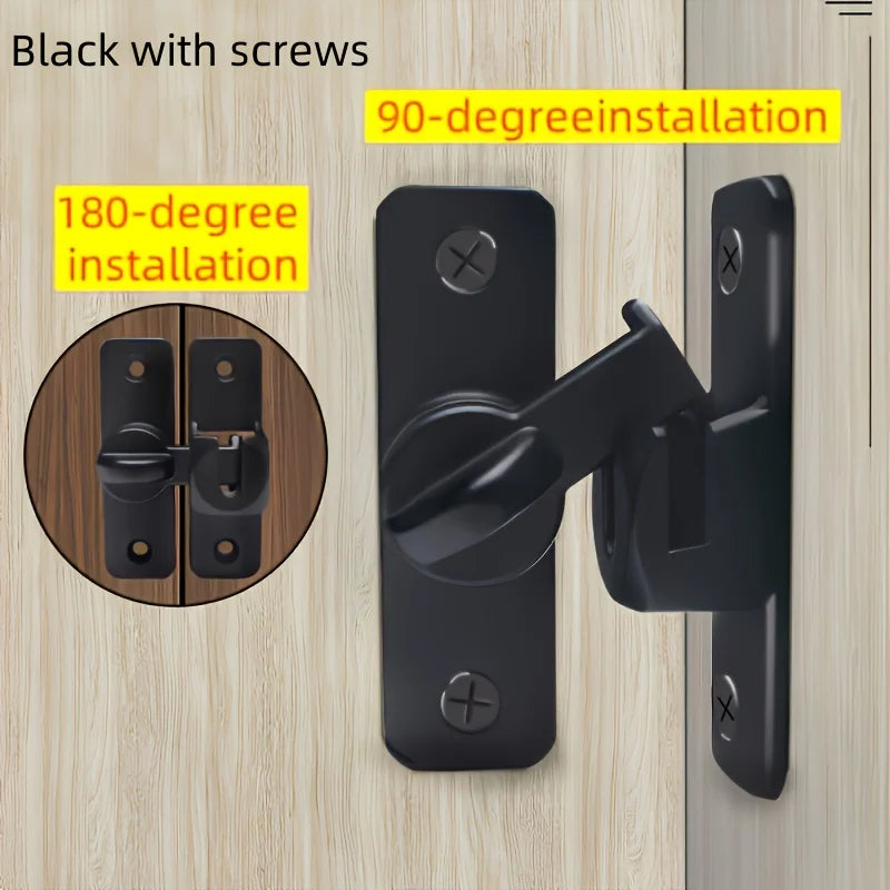 Anti-Theft Door Lock - 90°/180° Adjustable Sliding Pin