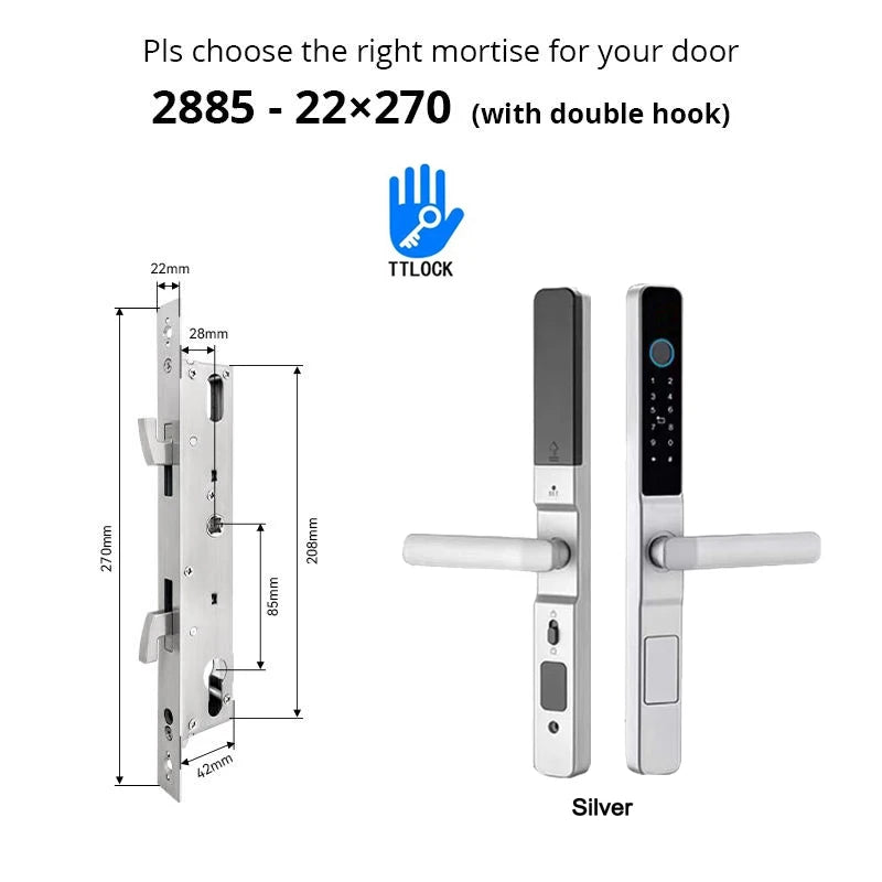Slim 3.5cm Waterproof Aluminum Smart Door Lock