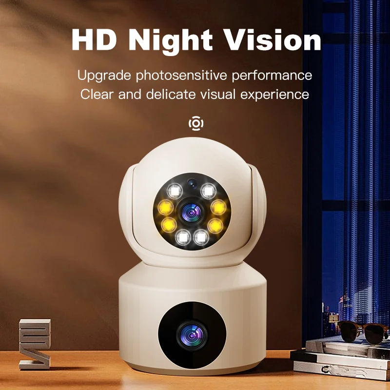 WiFi IP Camera PTZ Dual Lens 2.4G 1080P Night Vision Two-Way Voice Cloud Storage Indoor Outdoor Security Monitoring Baby Monitor