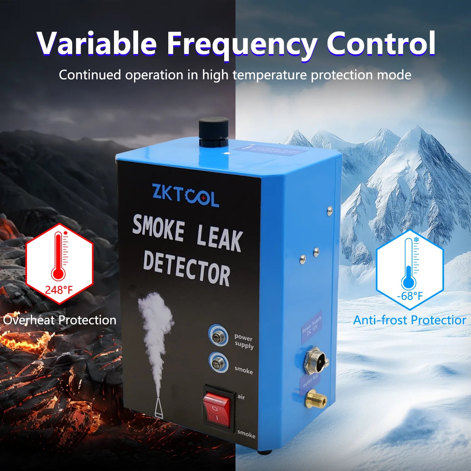 Smoke Leak Detector for Cars and Motorcycles Smoke Machine Diagnostic Tool Vacuum Leak Detection, Fast Smoke Output
