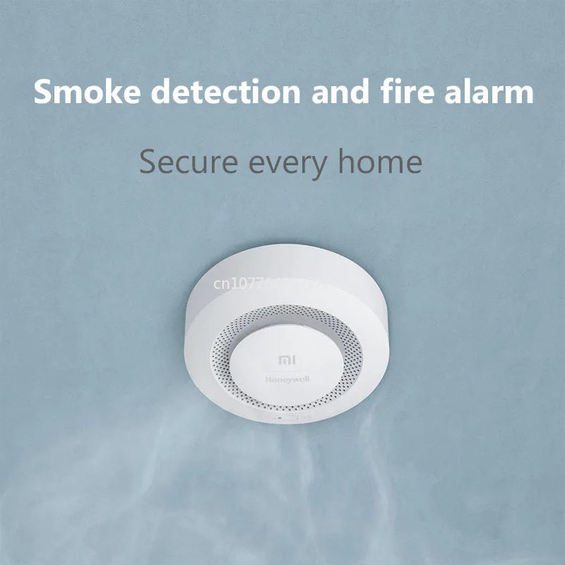 New Xiaomi Smoke Detector Honeywell Sensor Remote Notification Fire Alarm Audible Visual Alarm Detecting Smoke Long Battery Life