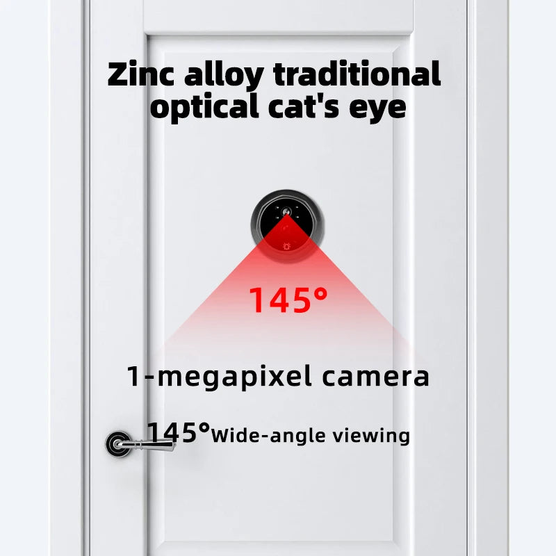 4.3 Inch HD Display Visual Peephole Video Doorbell 145 Degree Angel