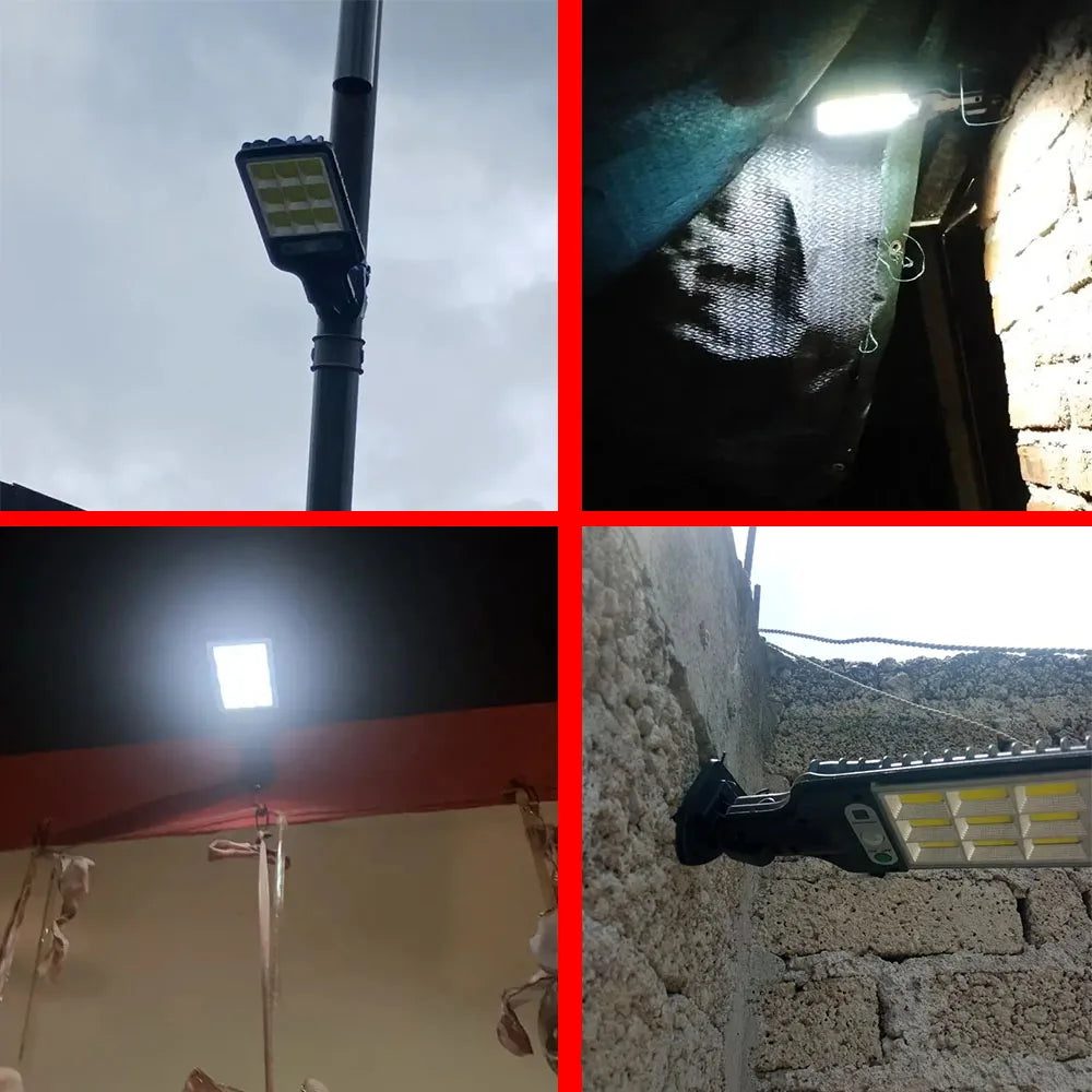 Solar Powered Security Lights 108LED Outdoor Wall Lamp with 3 Modes PIR Motion Sensor Waterproof for Outdoor Yard Fence Path