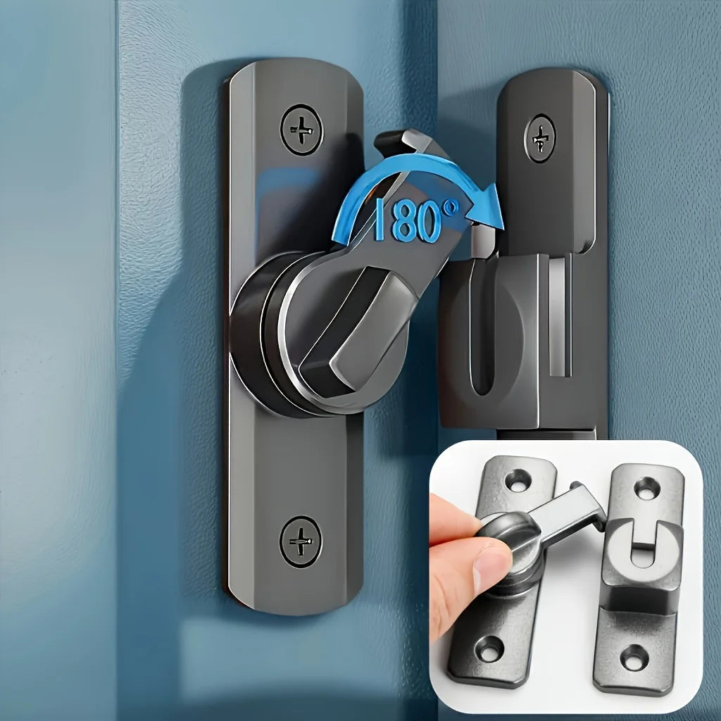 Anti-Theft Door Lock - 90°/180° Adjustable Sliding Pin