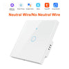 Smart EU Touch Sensor Switch Switches LED Crystal Glass Panel Wall Lamp Light Switch 1/2/3/4Gang No Neutral Wire APP Control