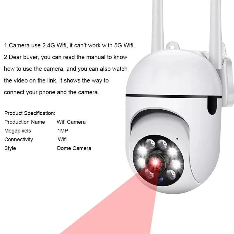 4K PTZ WiFi IP Camera Outdoor AI Human Tracking CCTV Audio Home Security Surveillance Camera